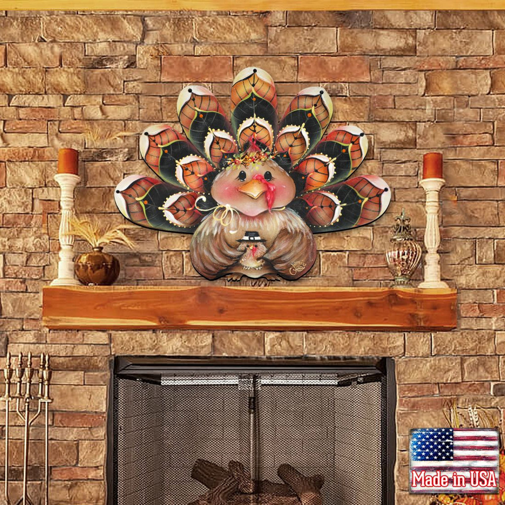 Be Thankful Turkey Sitter Door Decor by Jamie Mills-Price - Thanksgiving Halloween Decor - 8457702H
